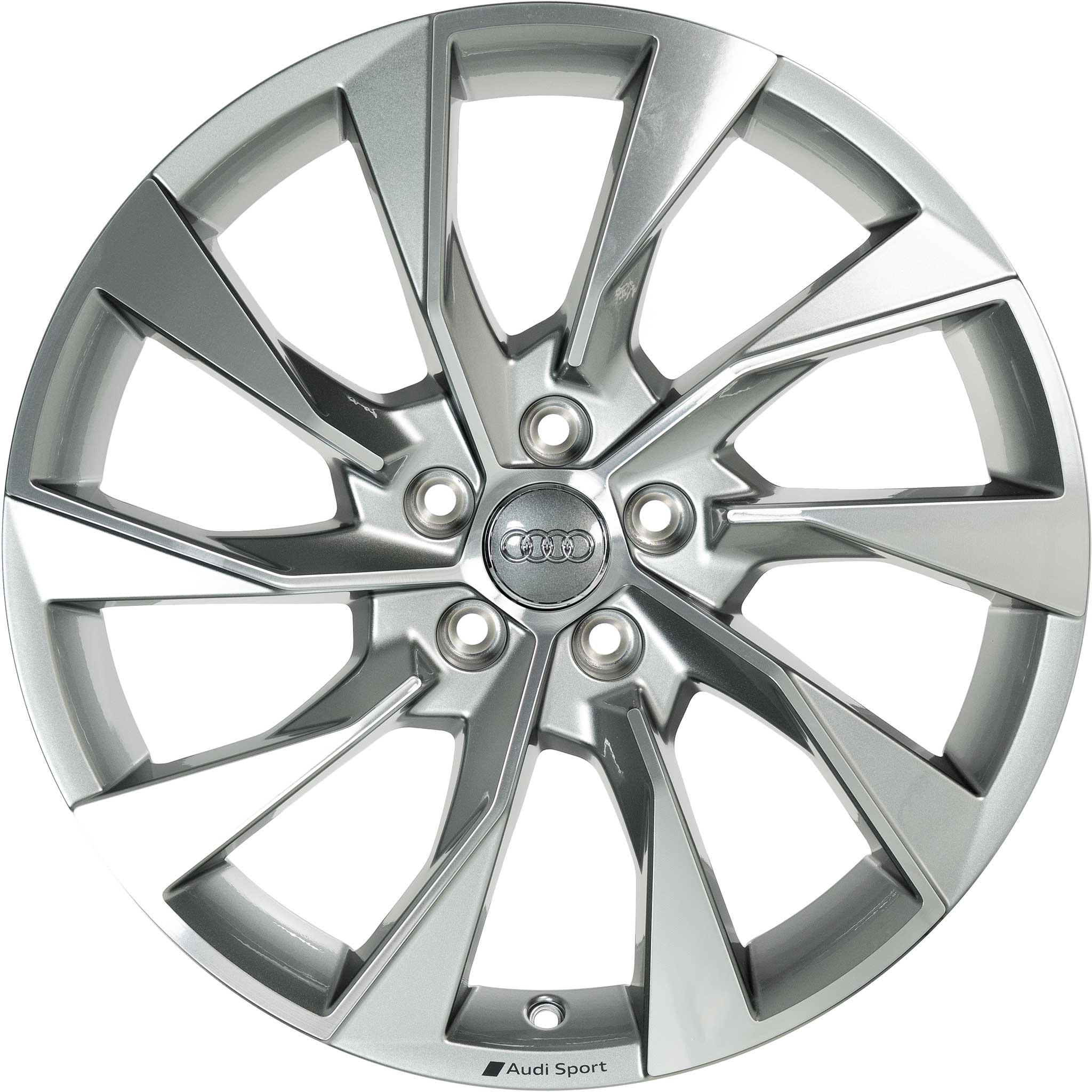 Audi Sport 10 Spoke Turbine [A4 8W] Dark Galvanic Silver with Diamond Cut Alloy Wheel Product Image #1