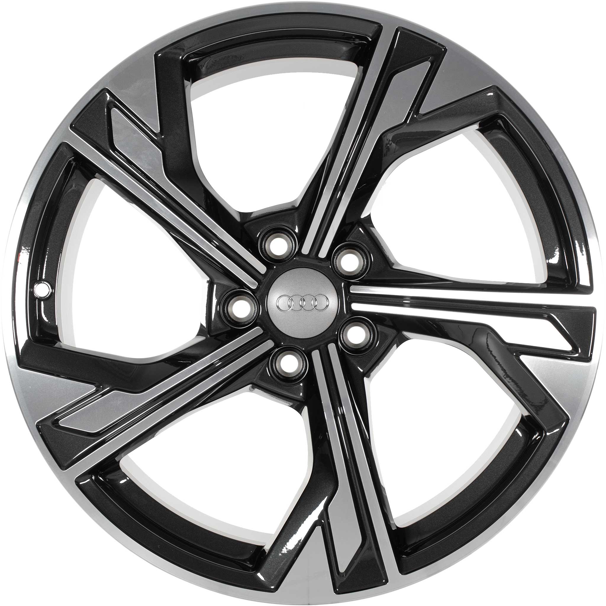 Audi Sport 5 Arm Flag [A4 8W] Anthracite Black with Diamond Cut Alloy Wheel Product Image #1