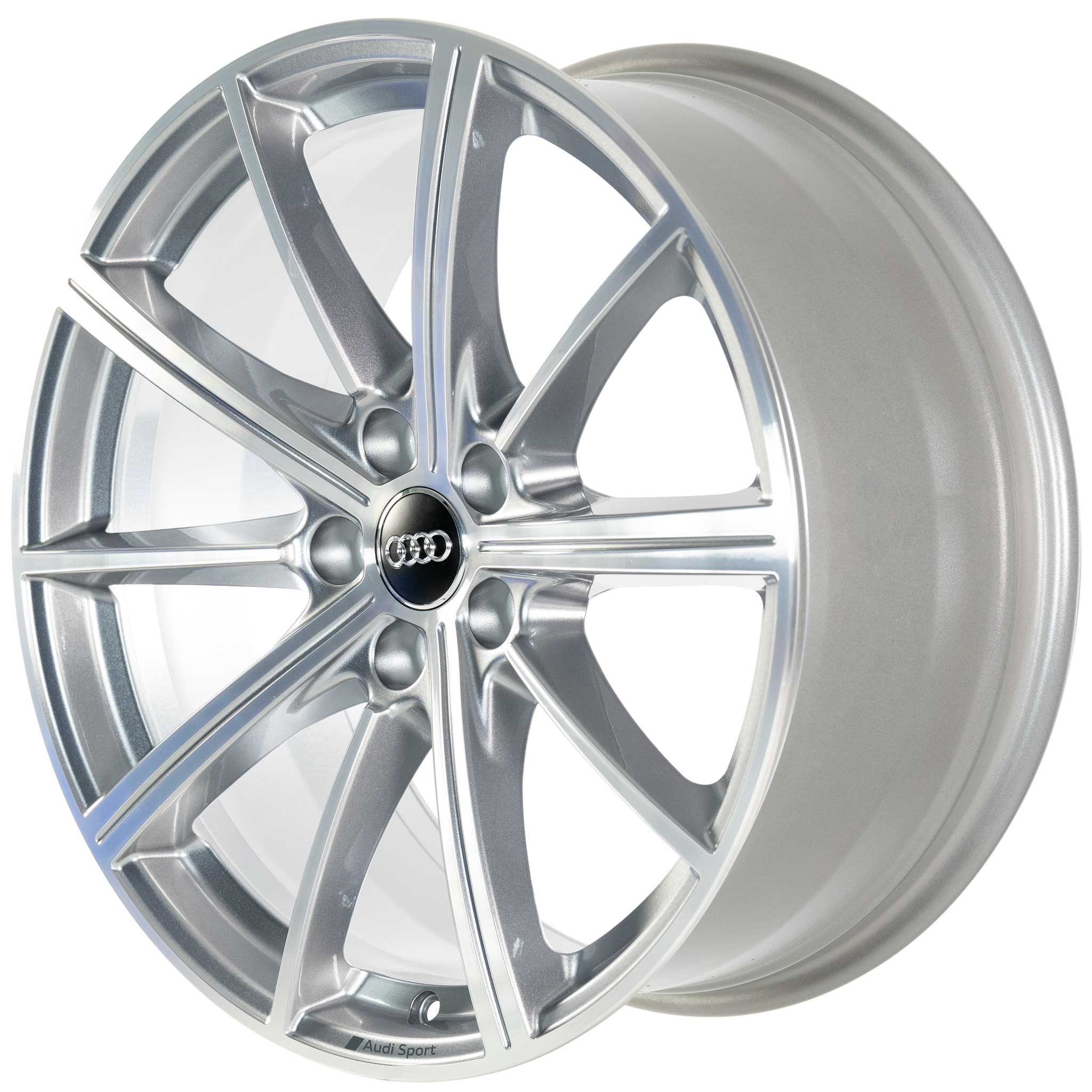 Audi Sport 10 Spoke Star [A4 8W] Dark Galvanic Silver with Diamond Cut Alloy Wheel Product Image #2