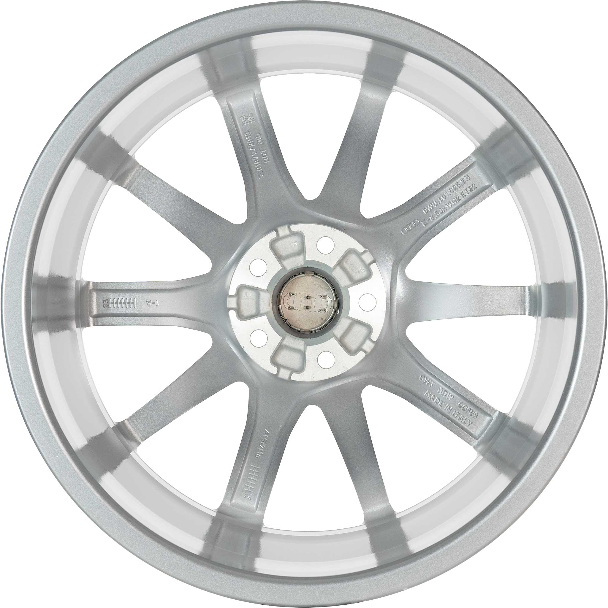 Audi Sport 10 Spoke Star [A4 8W] Dark Galvanic Silver with Diamond Cut Alloy Wheel Product Image #3