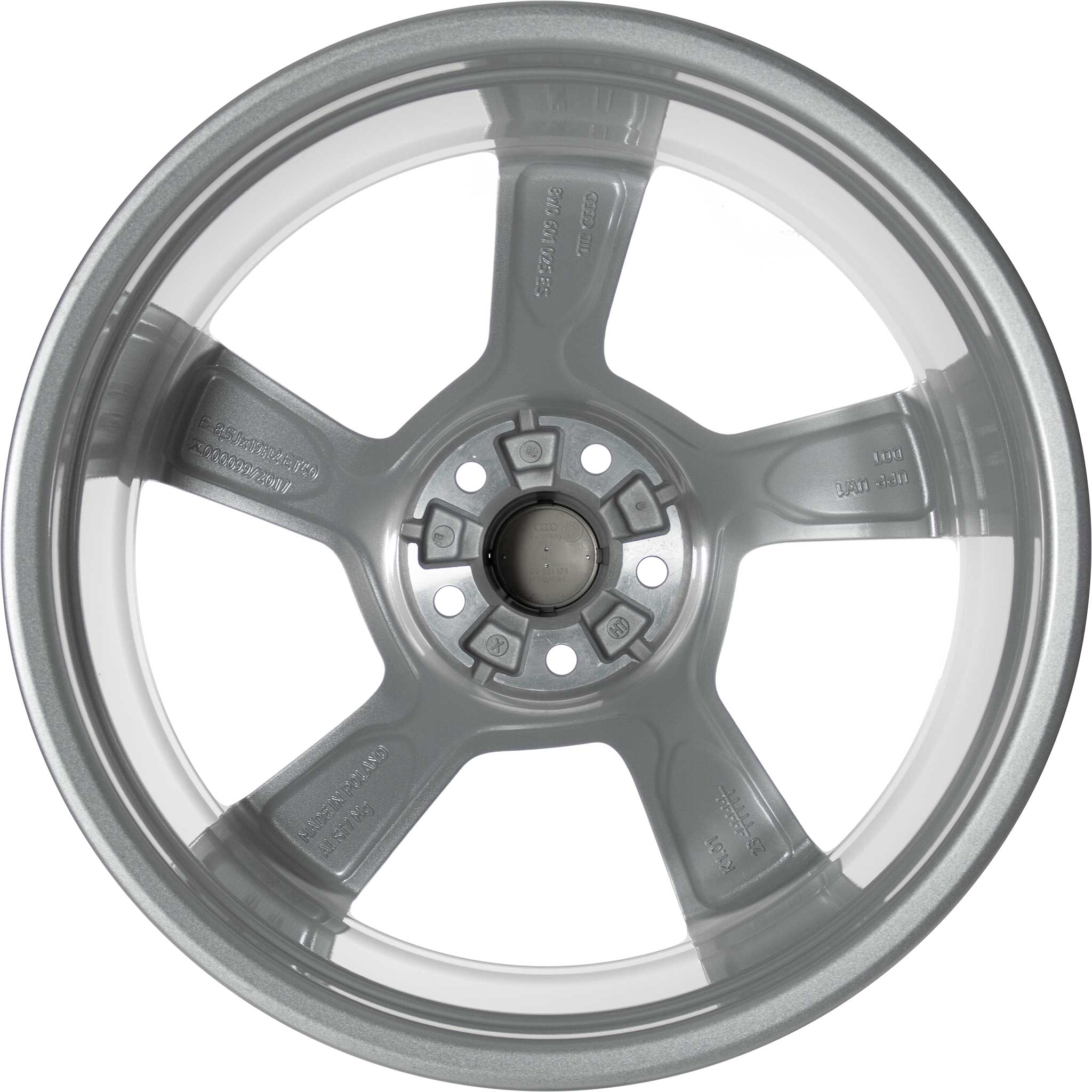 Audi Sport 5 Arm Torsio [A4 8W] Galvano Silver Alloy Wheel Product Image #3