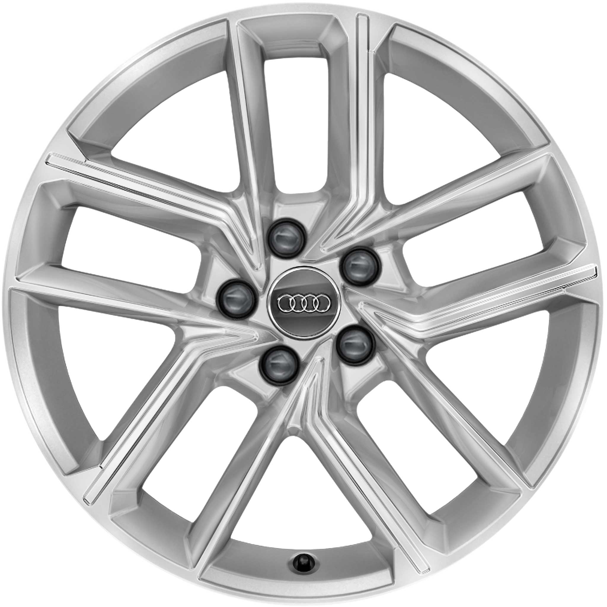 Audi 5 Double Spoke [A4 8W] Diamond Silver Alloy Wheel Product Image #1