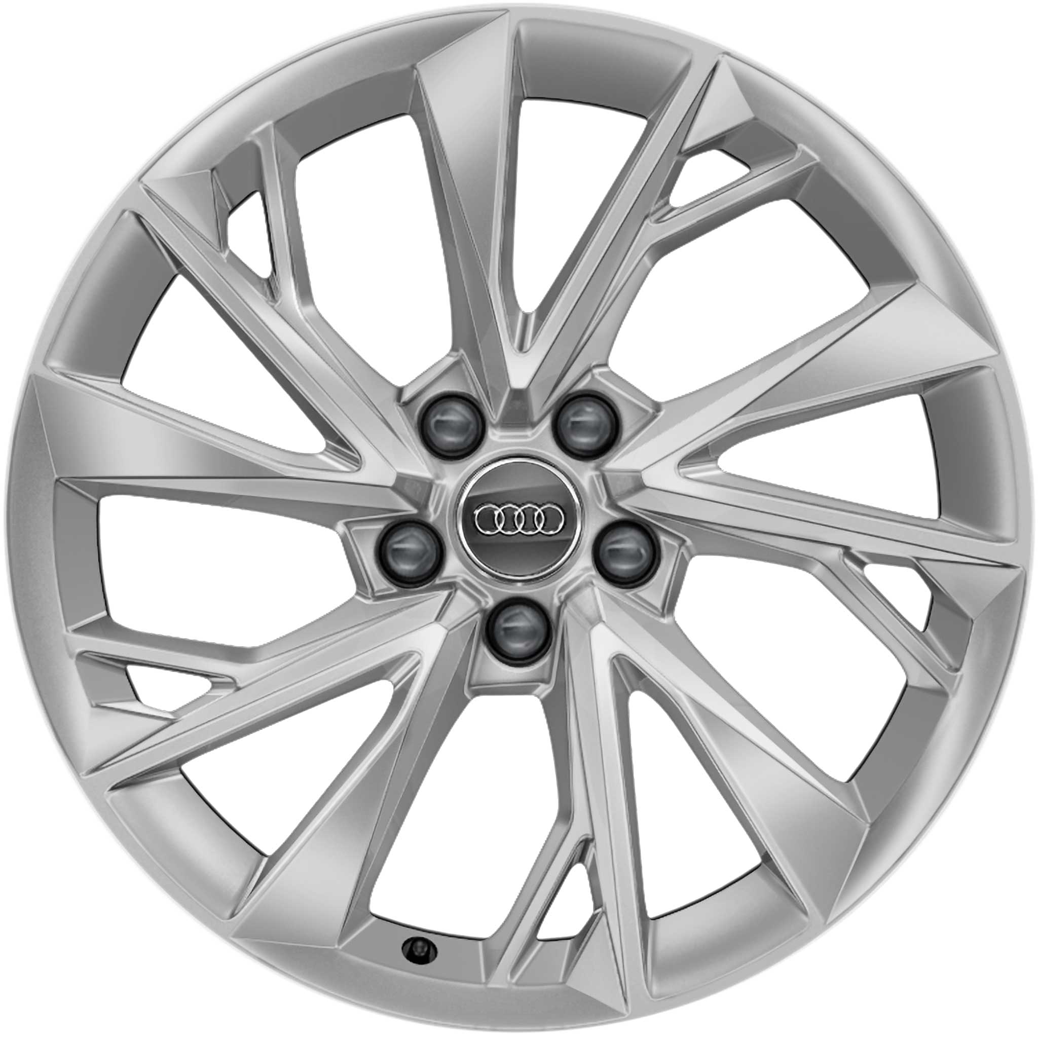 Audi 5 Twin Spoke [A4 8W] Diamond Silver Alloy Wheel Product Image #1
