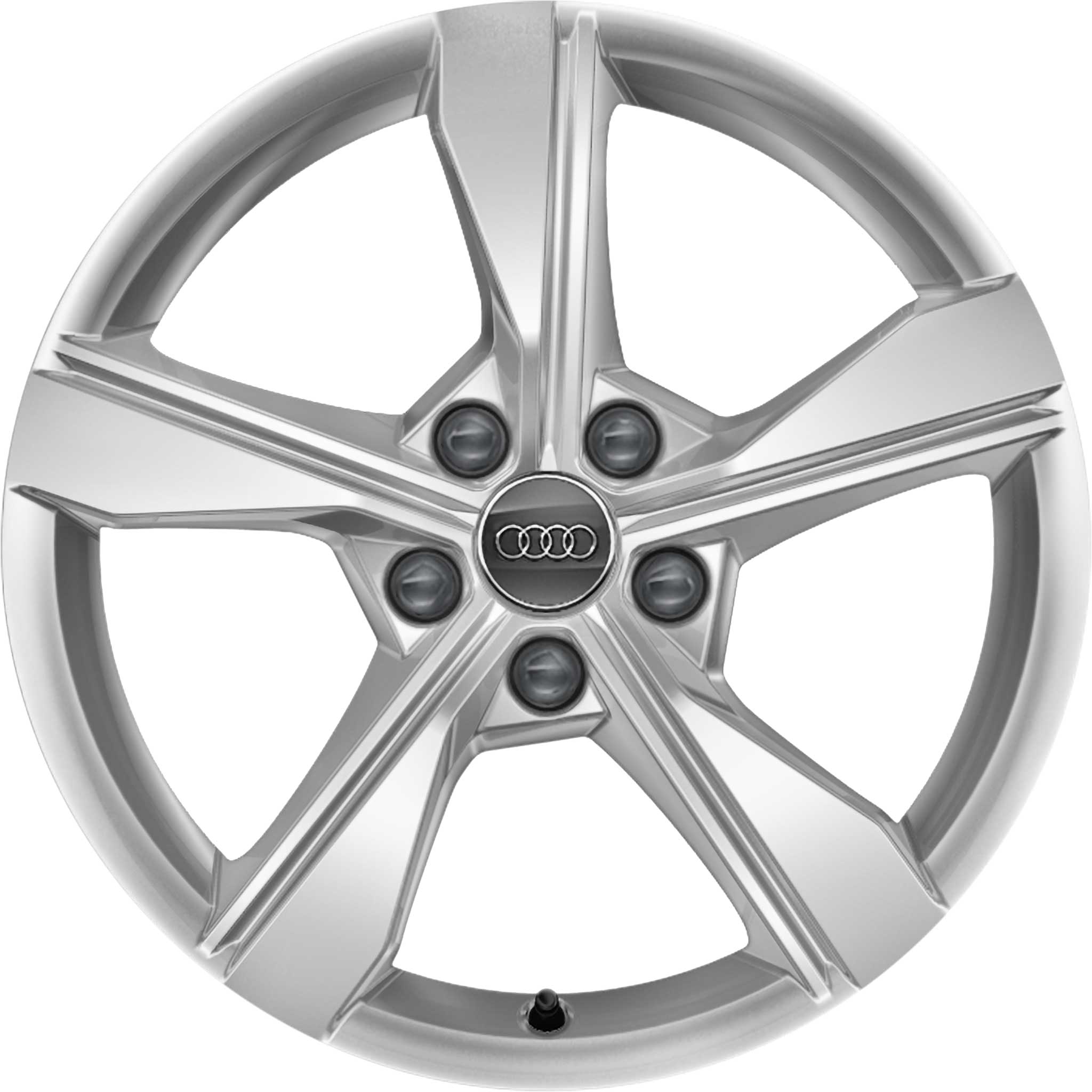 Audi 5 Arm Dynamic [A4 8W] Diamond Silver Alloy Wheel Product Image #1