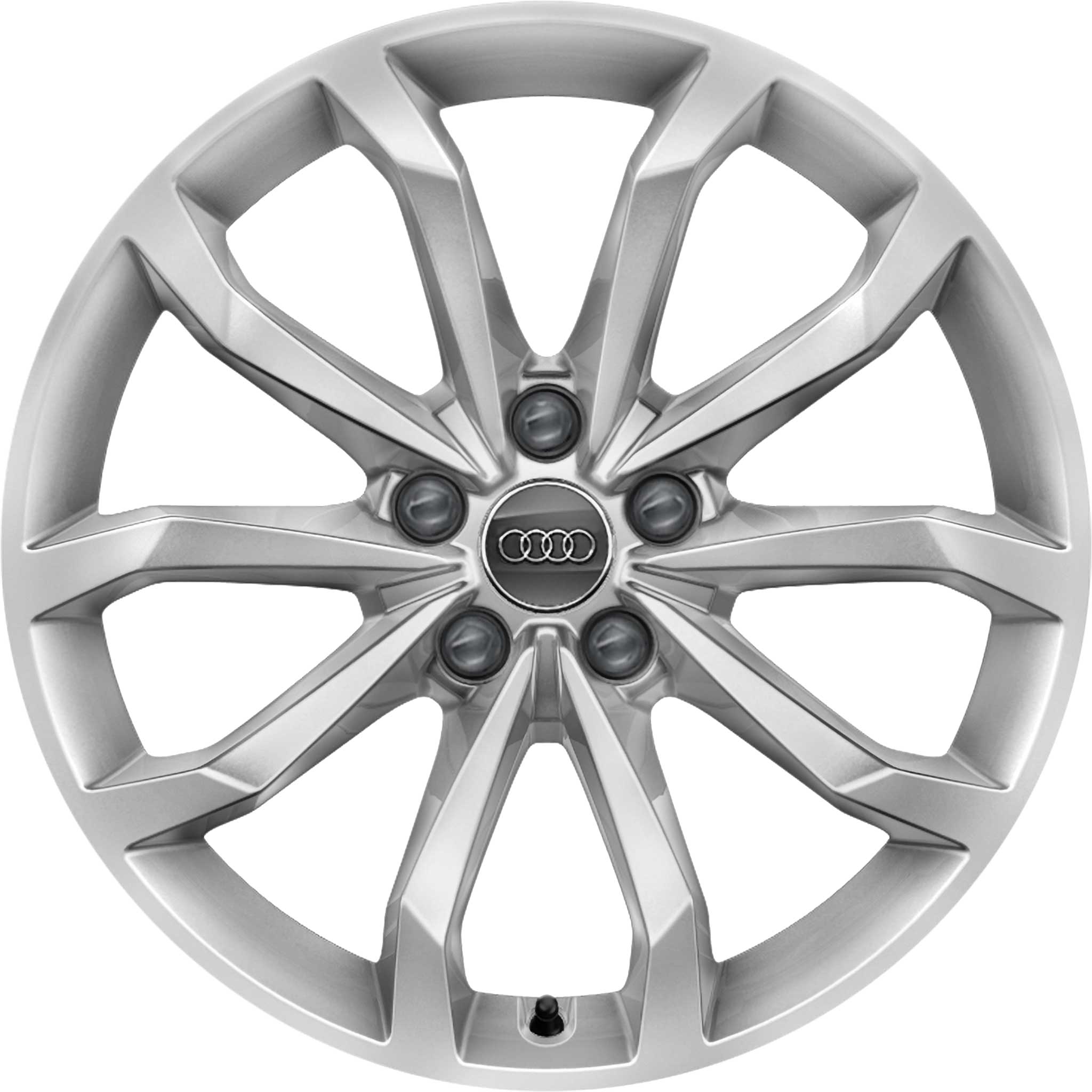 Audi 10 V Spoke [A4 8W] Diamond Silver Alloy Wheel Product Image #1