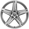 Audi 5 Double Spoke Star [A4 8W] Galvano Silver Wheel Img 1