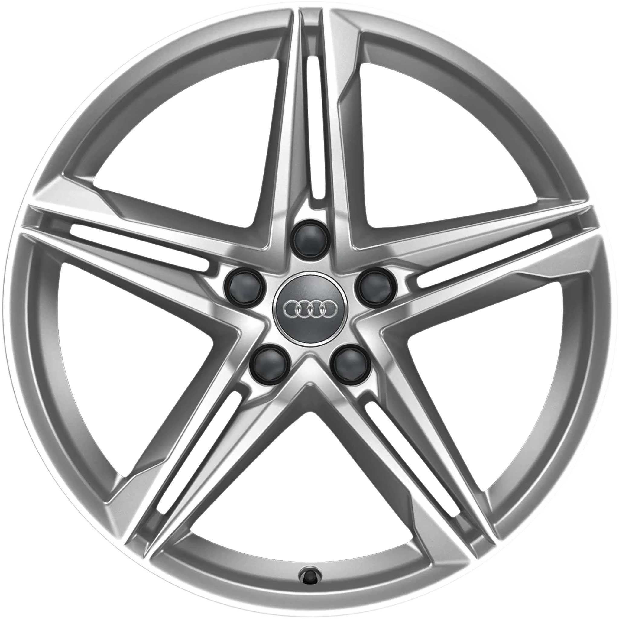Audi 5 Double Spoke Star [A4 8W] Galvano Silver Alloy Wheel Product Image #1