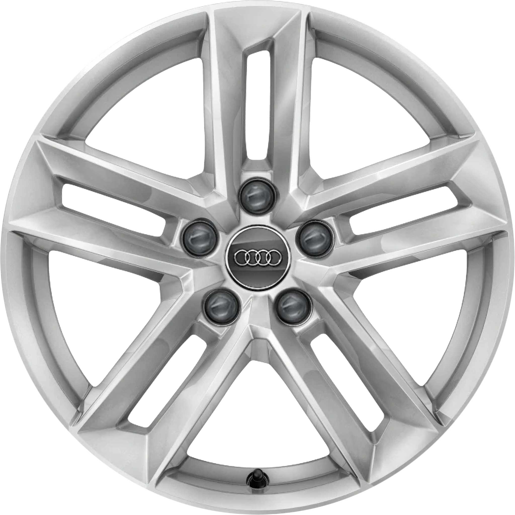 Audi 5 Parallel Spoke [A4 8W] Diamond Silver Alloy Wheel Product Image #1