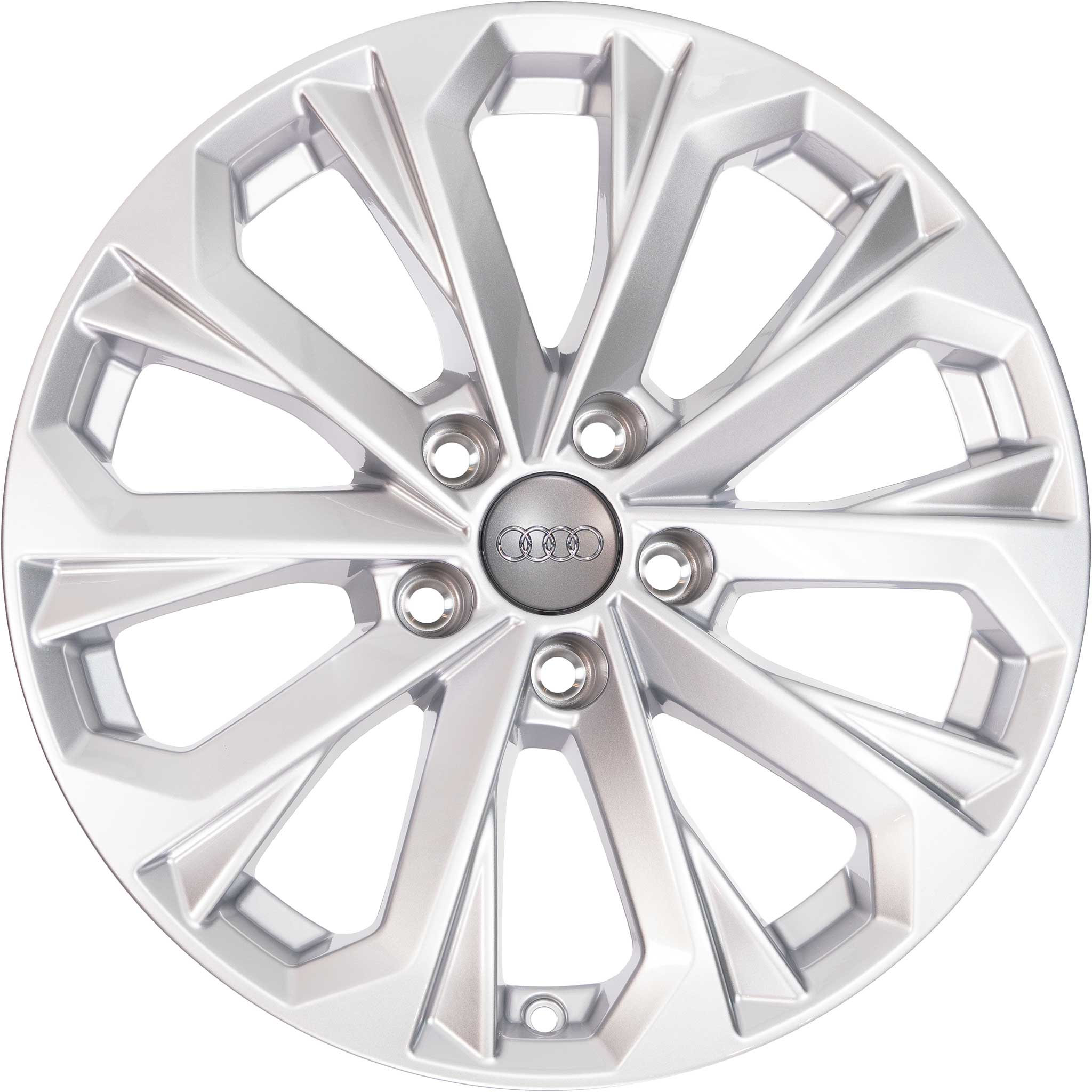 Audi 10 Spoke Crystal [A4 8W] Diamond Silver Alloy Wheel Product Image #1