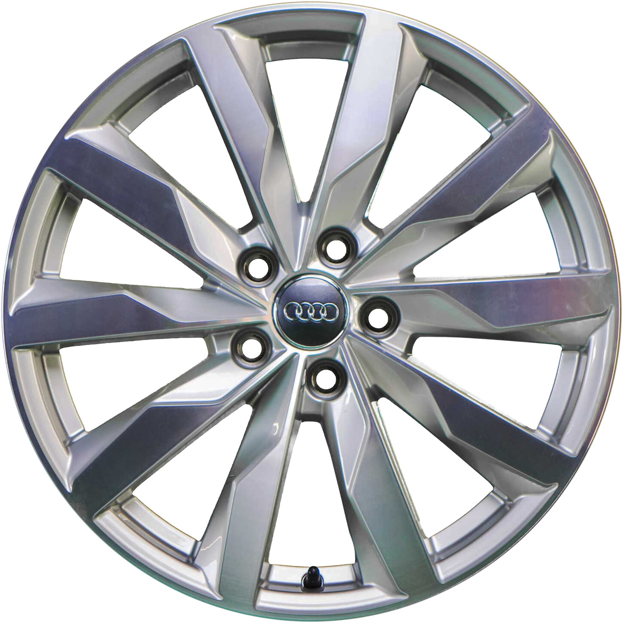 Audi 10 Spoke Dynamic [A4 8W] Diamond Silver with Diamond Cut Alloy Wheel Product Image #1