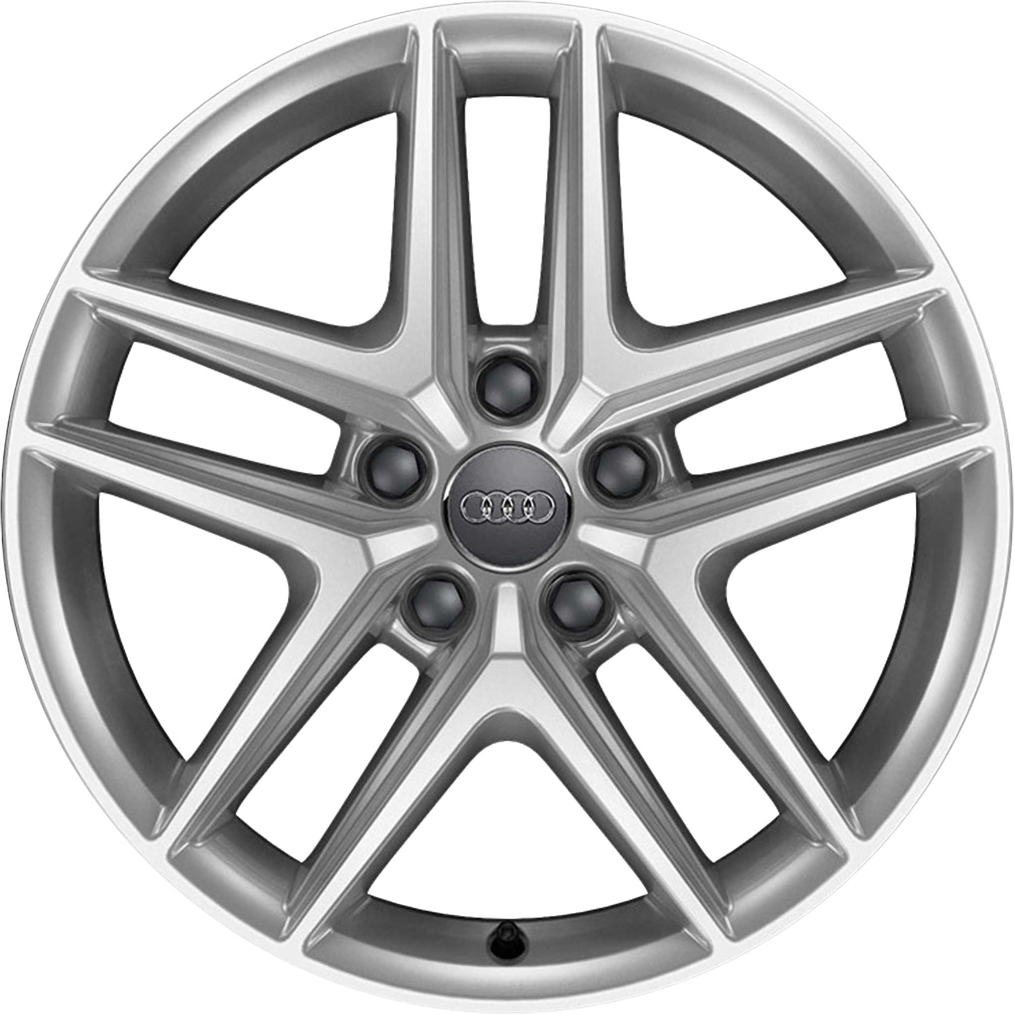 Audi 5 Parallel Spoke [A4 8W9] Diamond Silver Alloy Wheel Product Image #1