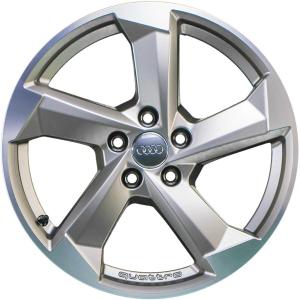 18" Audi Quattro Rotor Spoke [A4 8W9] Platinum with Diamond Cut alloy wheel