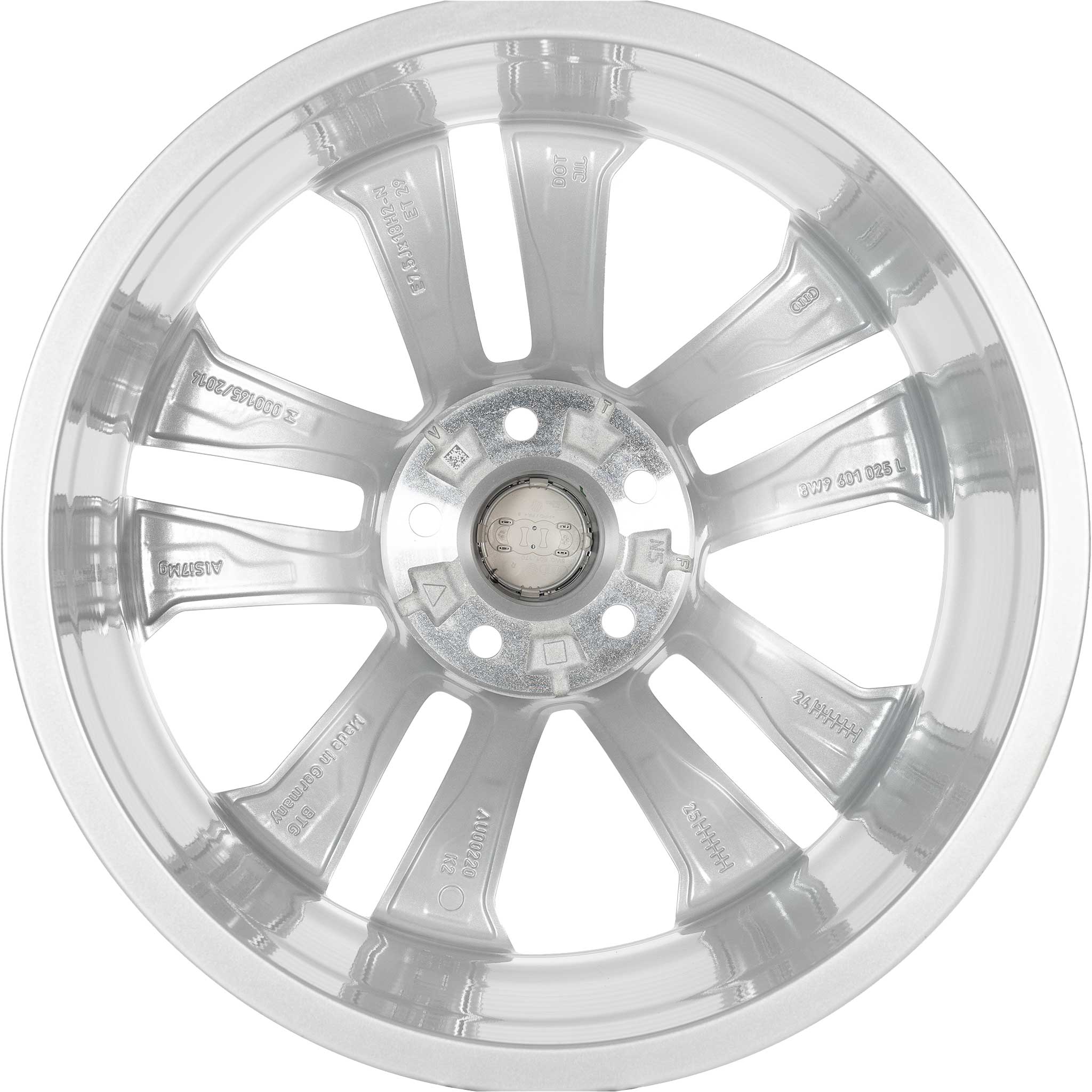 Audi 5 Twin Arm V [A4 8W9] Diamond Silver Alloy Wheel Product Image #3