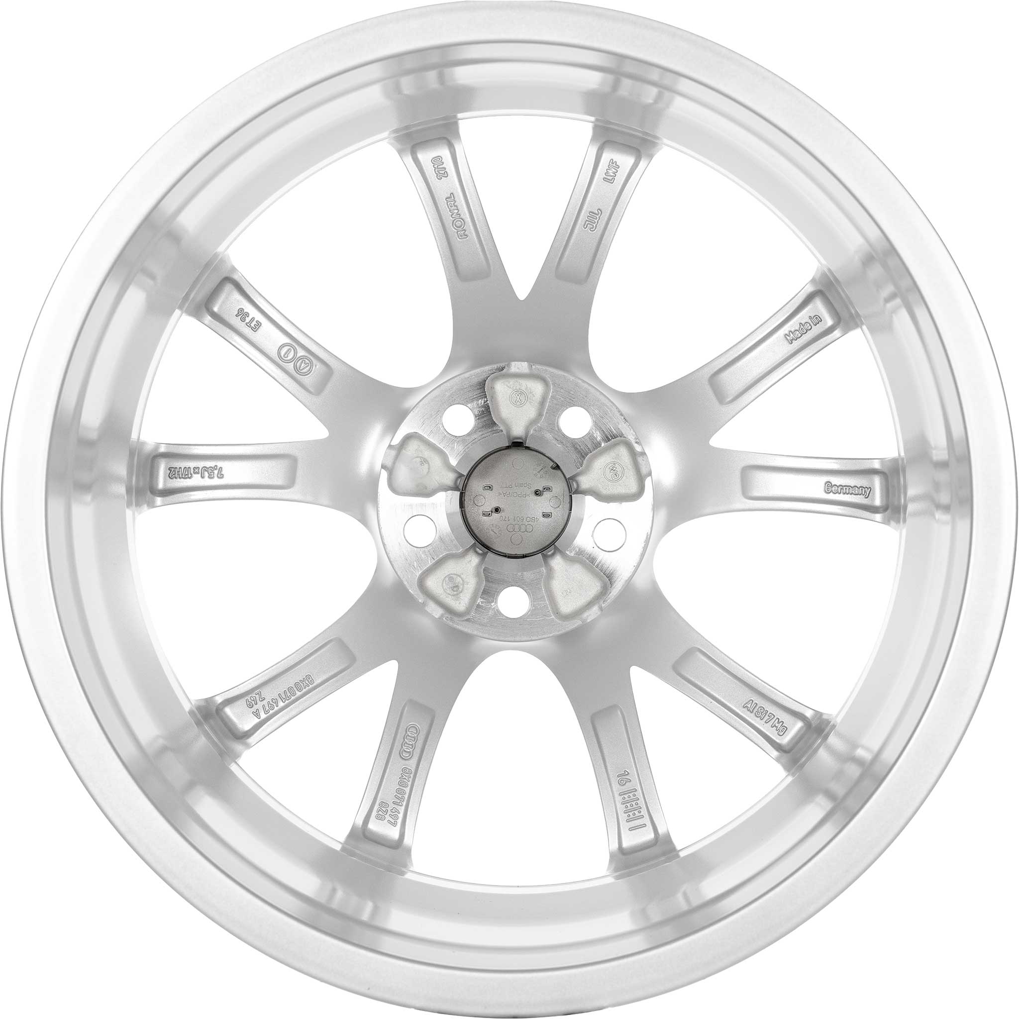 Audi 5 Spoke [A1 8X] Diamond Silver Alloy Wheel Product Image #3