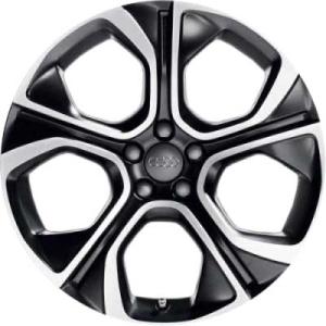18" Audi 5 Spoke [A1 8X] Matt Black with Diamond Cut alloy wheel