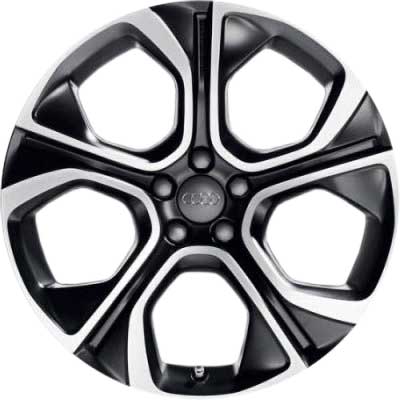 Audi 5 Spoke [A1 8X] Matt Black with Diamond Cut Alloy Wheel Product Image #1