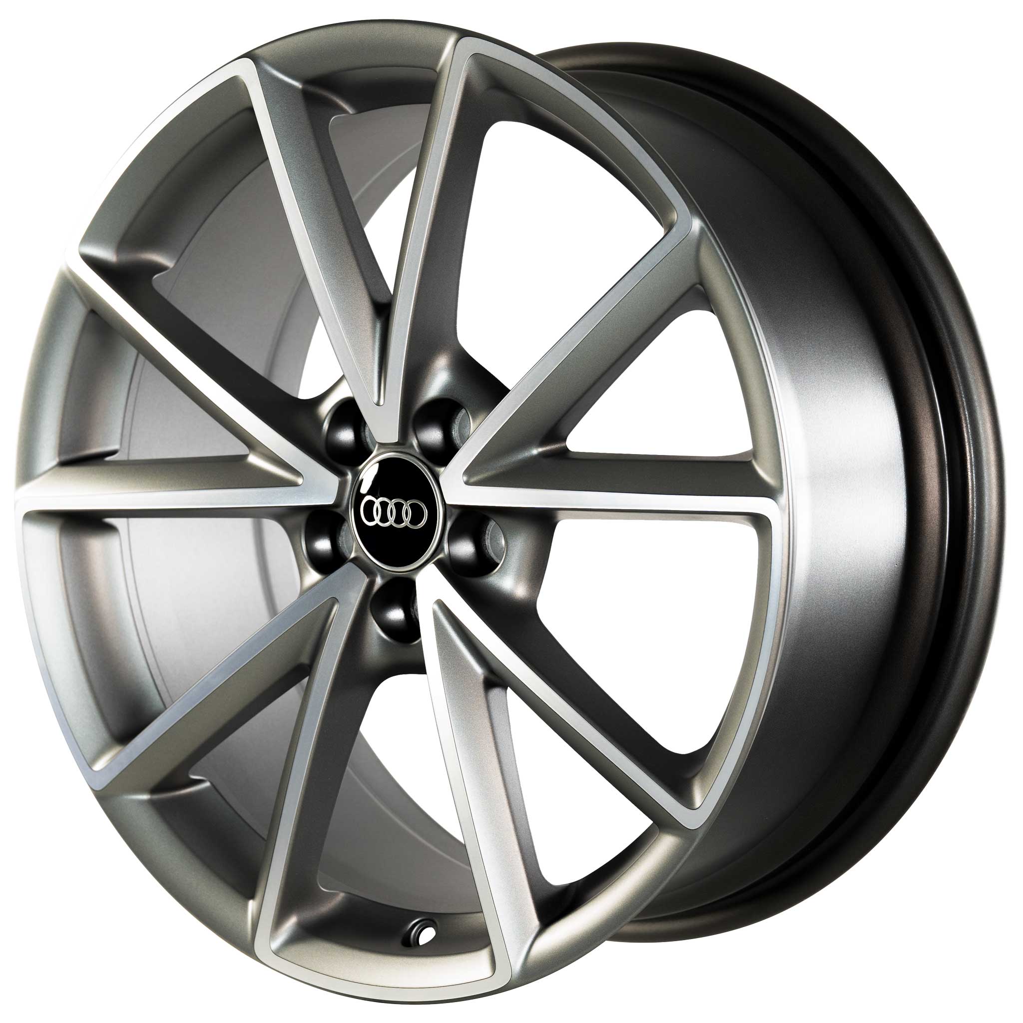 Audi 5 V Spoke [A1 8X] Titanium Grey with Diamond Cut Alloy Wheel Product Image #2