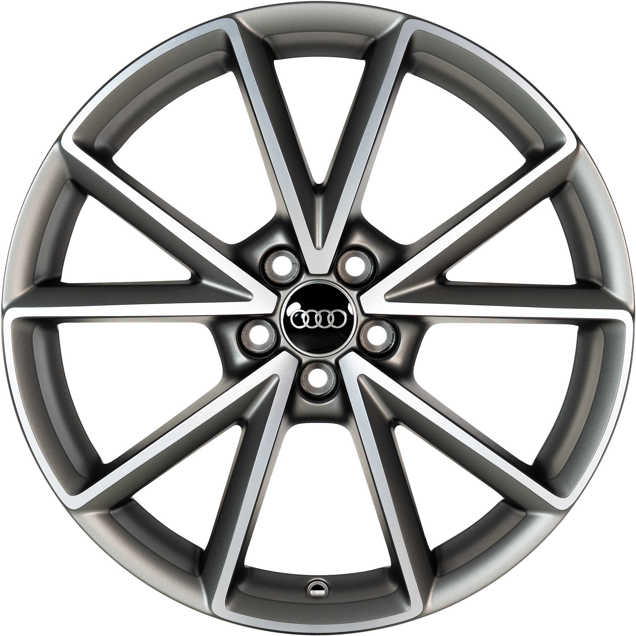 Audi 5 V Spoke [A1 8X] Titanium Grey with Diamond Cut Alloy Wheel Product Image #1