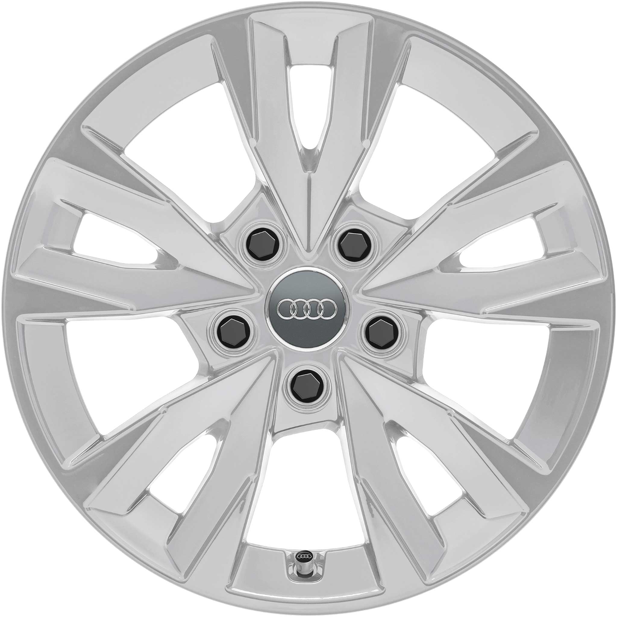 Audi 5 V Spoke [A3 8Y] Diamond Silver Alloy Wheel Product Image #1