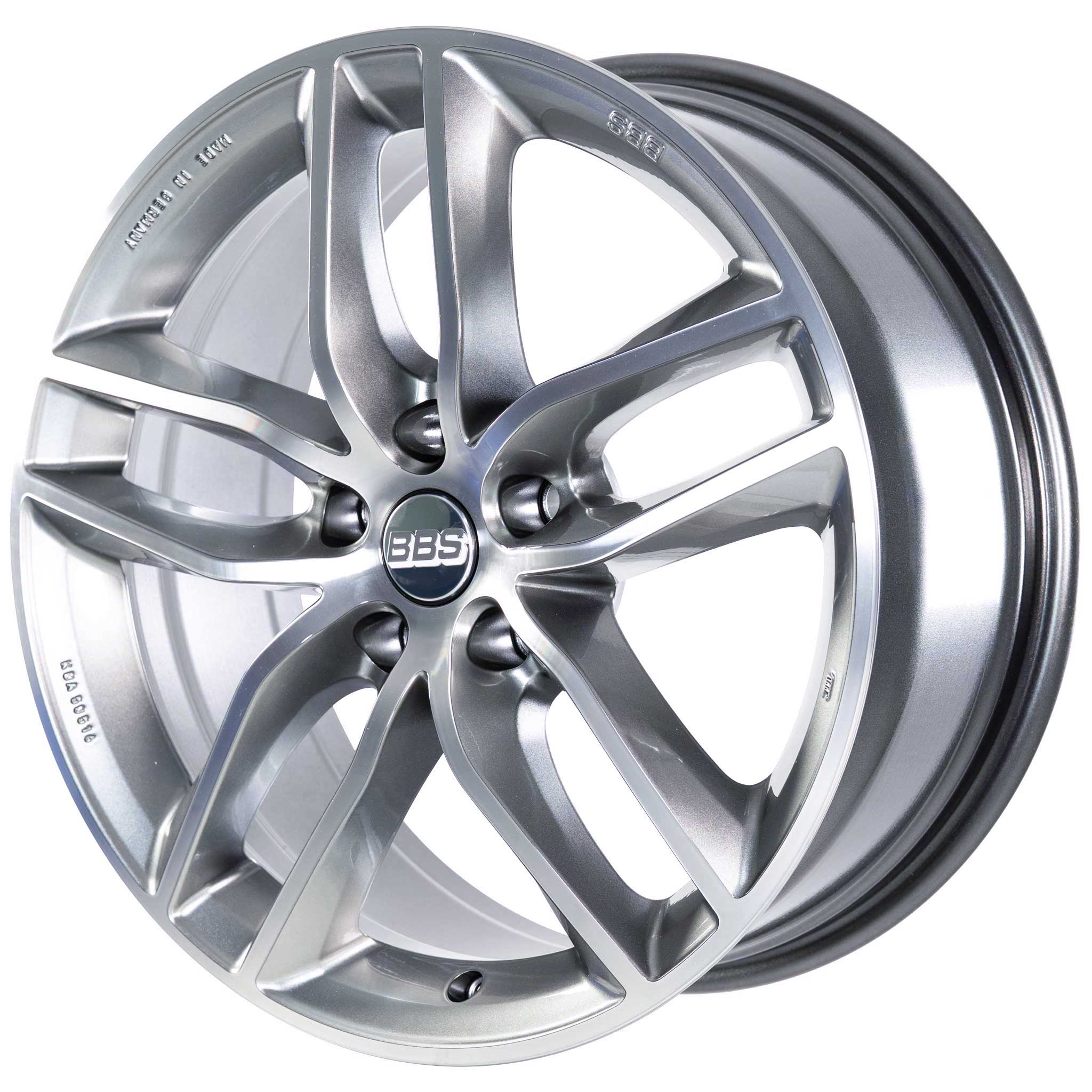 BBS SX Platinum Silver Diamond Cut Alloy Wheel Product Image #2