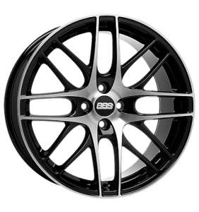 19" BBS CS Gloss Black Diamond Cut alloy wheel