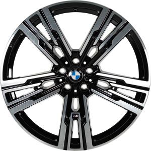 BMW 908M Black II Solid with Bright Turned Alloy Wheel for BMW 7 Series G70 - Sizes 21in