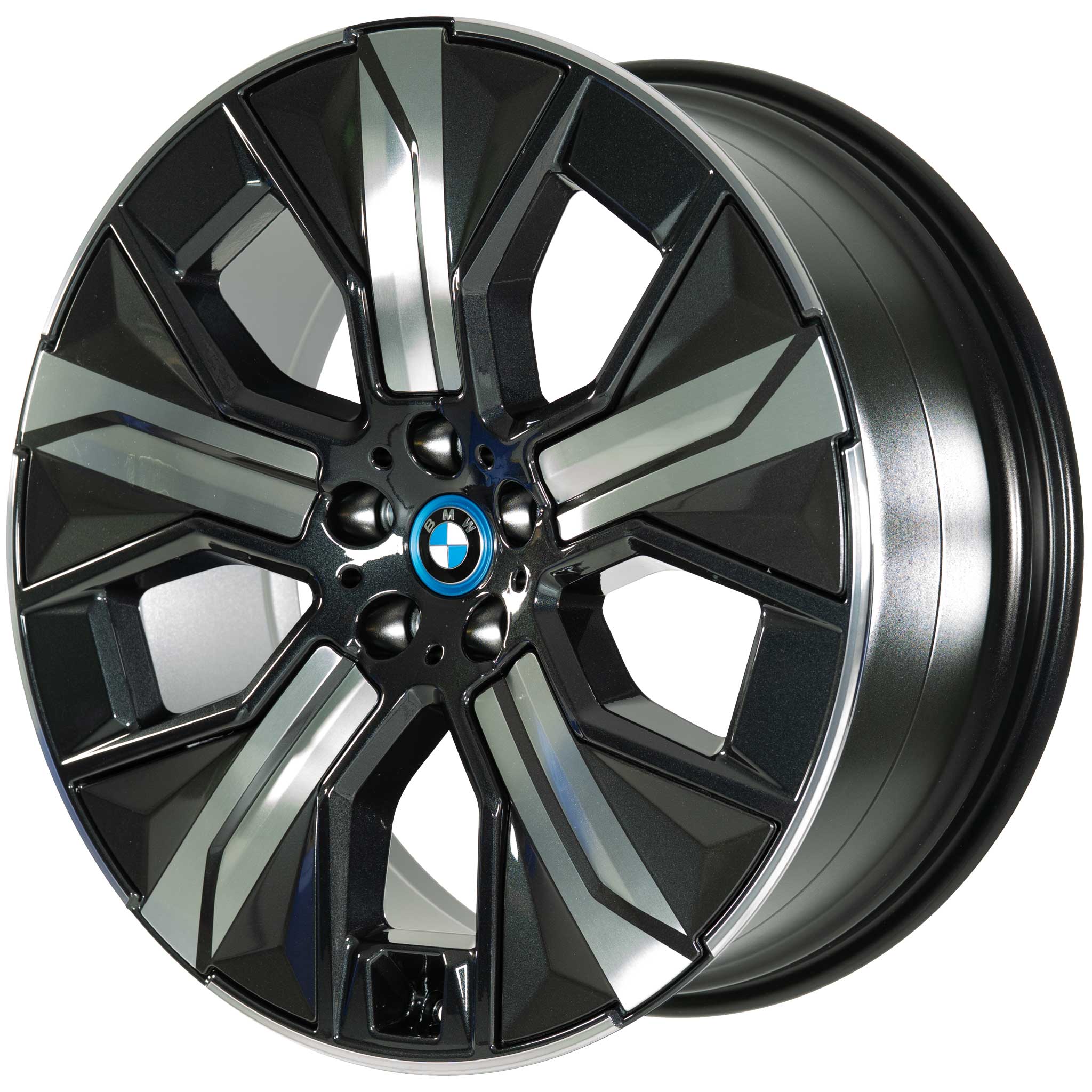 BMW 1012 Midnight Grey with Bright Turned and Silver Inserts Alloy Wheel Product Image #2
