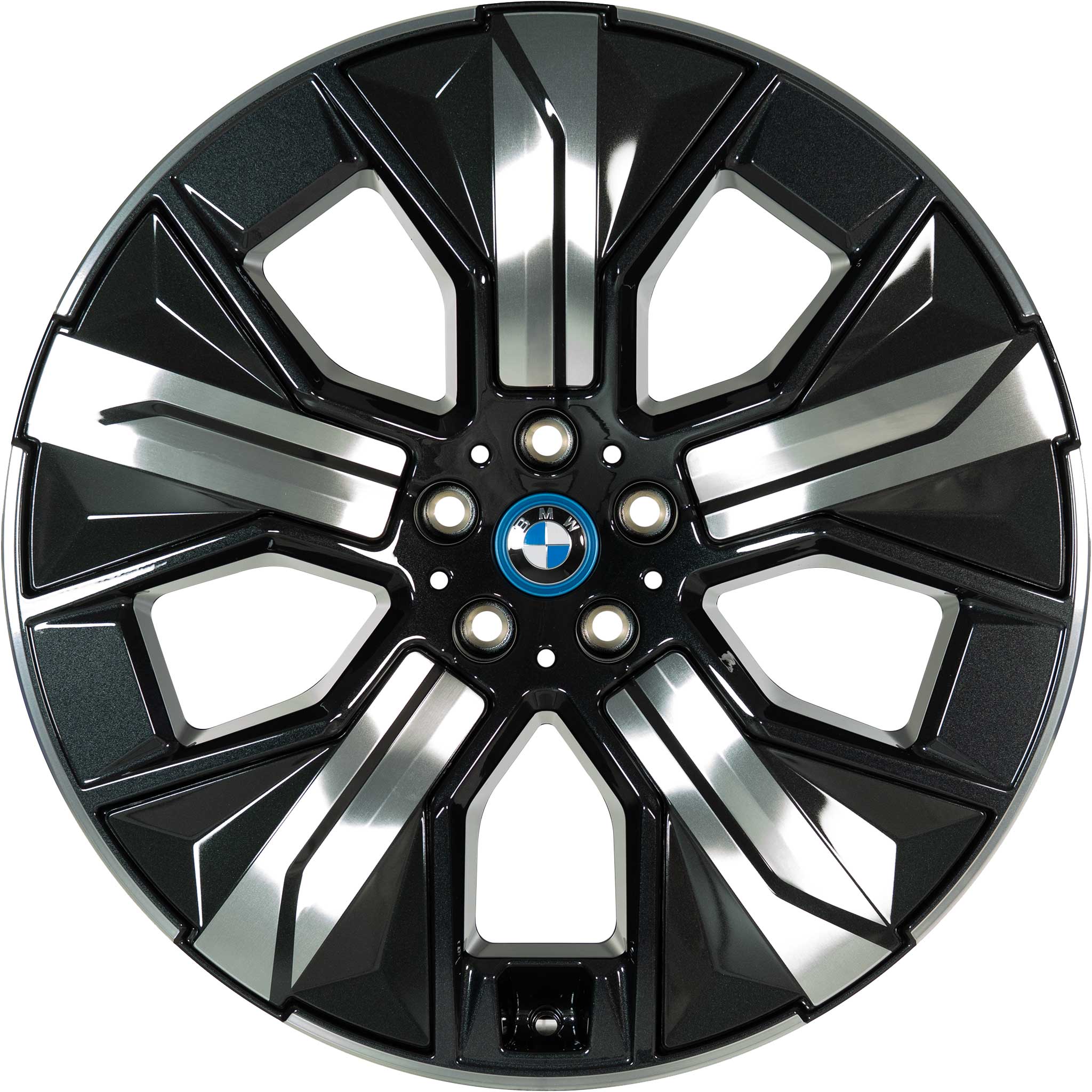 BMW 1012 Midnight Grey with Bright Turned and Silver Inserts Alloy Wheel Product Image #1