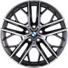 BMW 555M Jet Black Matt with Bright Turned Wheel Img 1