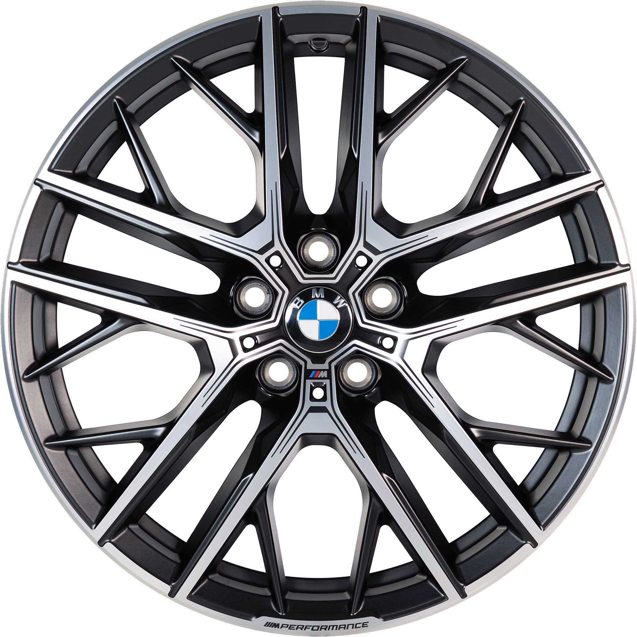 BMW 555M Jet Black Matt with Bright Turned Alloy Wheel Product Image #1