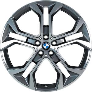 BMW 744 Orbit Grey with Bright Turned Alloy Wheel for BMW X6 M F96 - Sizes 21in