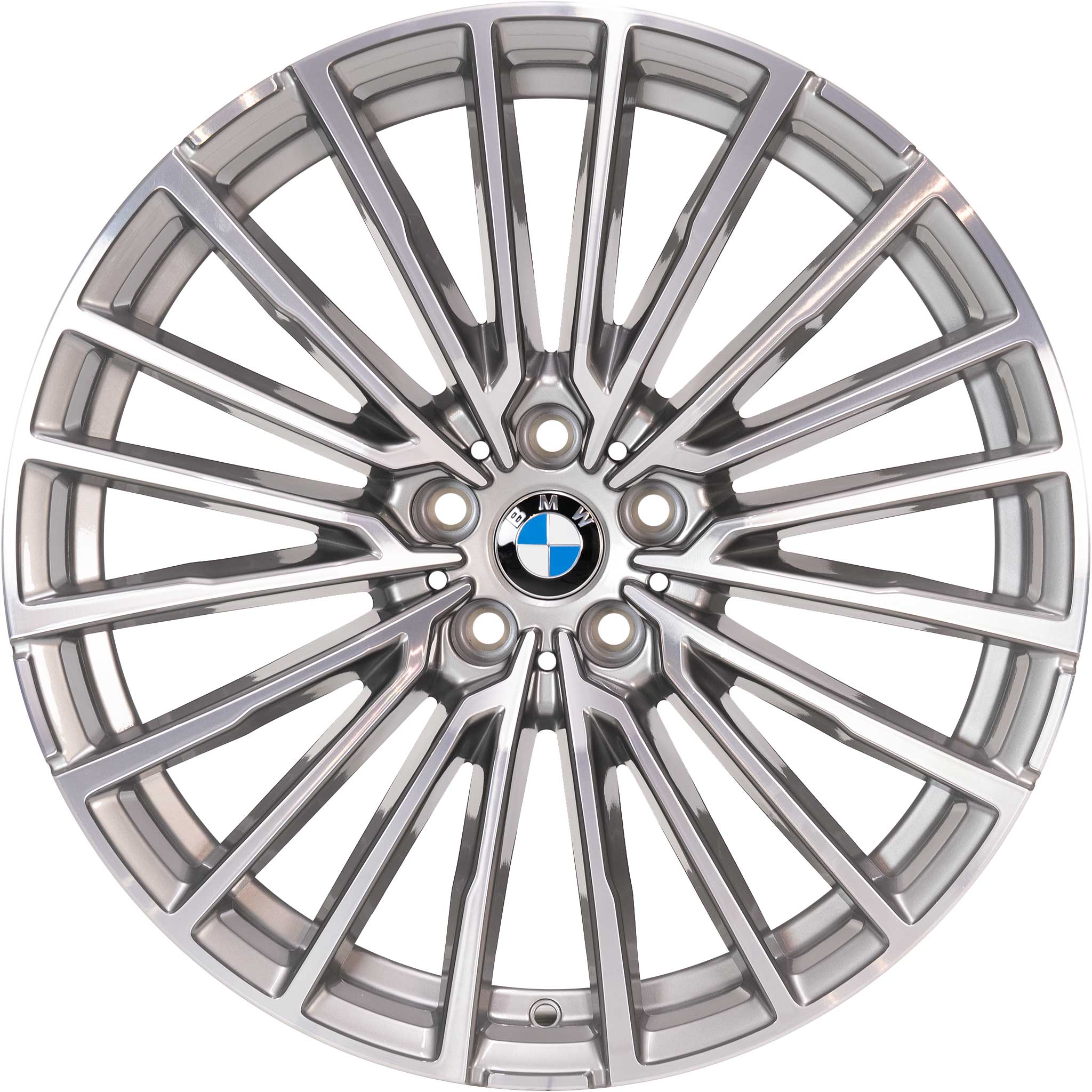 BMW 777 Ferric Grey with Bright Turned Alloy Wheel Product Image #1