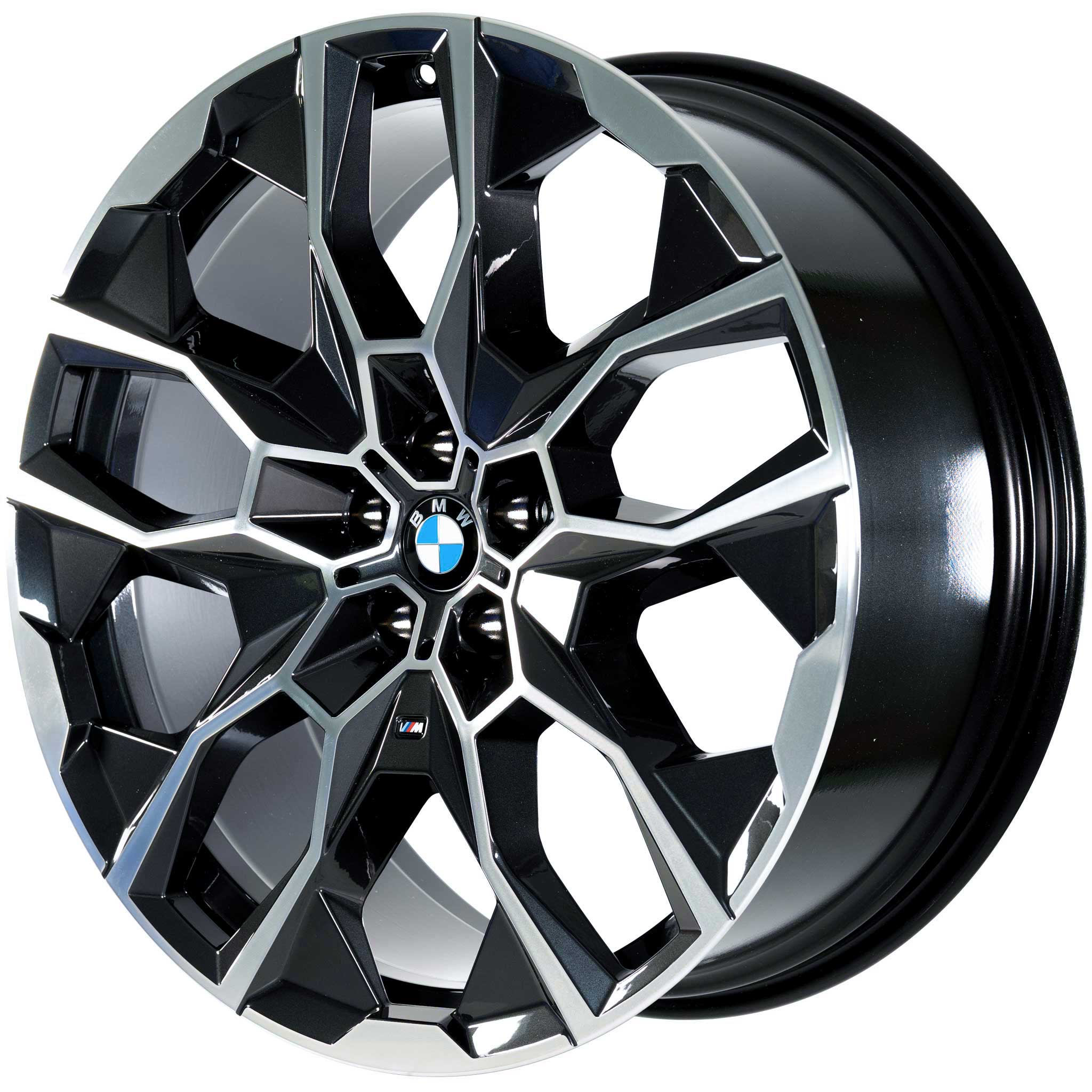 BMW 913M Midnight Grey with Bright Turned and Silver Inserts Alloy Wheel Product Image #2