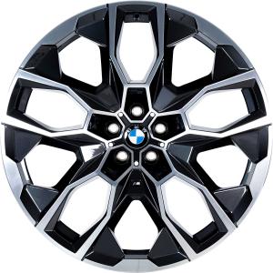BMW 913M Midnight Grey with Bright Turned and Silver Inserts Alloy Wheel for BMW X7 G07 - Sizes 22in