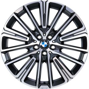 BMW 869I Frozen Midnight with Bright Turned Alloy Wheel for BMW iX2 U10 - Sizes 20in