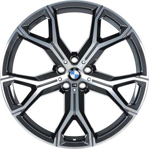 BMW 741M Orbit Grey with Bright Turned Alloy Wheel for BMW X6 M F96 - Sizes 21in