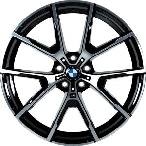 BMW 728M Jet Black with Bright Turned Alloy Wheel for BMW 8 Series G16 - Sizes 20in