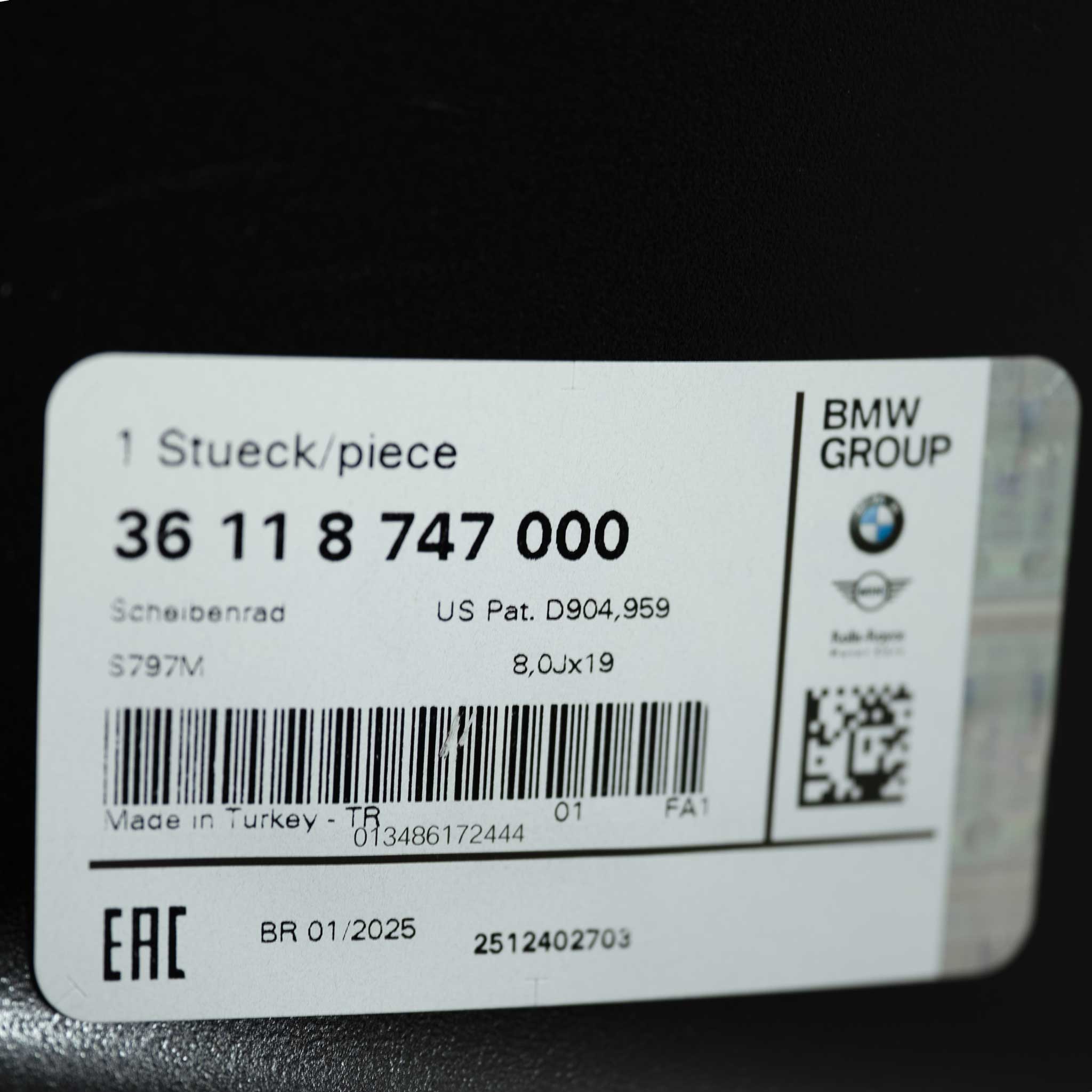 BMW 797M Jet Black Matt with Bright Turned Alloy Wheel Product Image #5