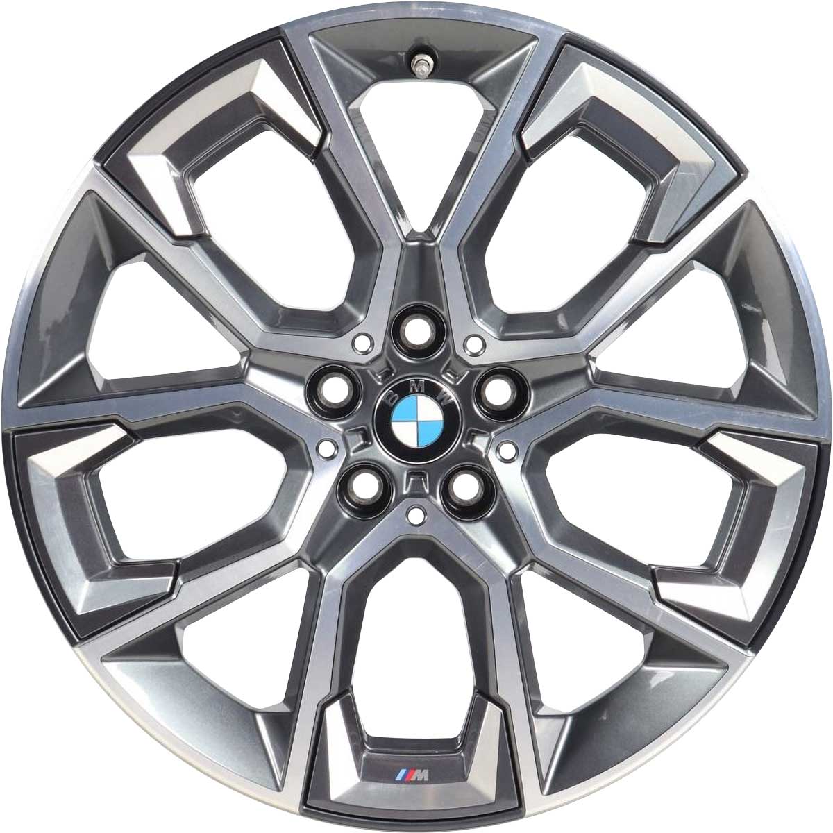 BMW 919M Gunmetal Grey with Bright Turned and Silver Inserts Alloy Wheel Product Image #1
