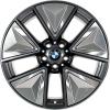 BMW 855 Gunmetal Grey with Bright Turned and Silver Inserts Wheel Img 1