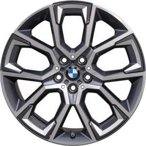 19" BMW 919M Gunmetal Grey with Bright Turned and Orange Inserts alloy wheel