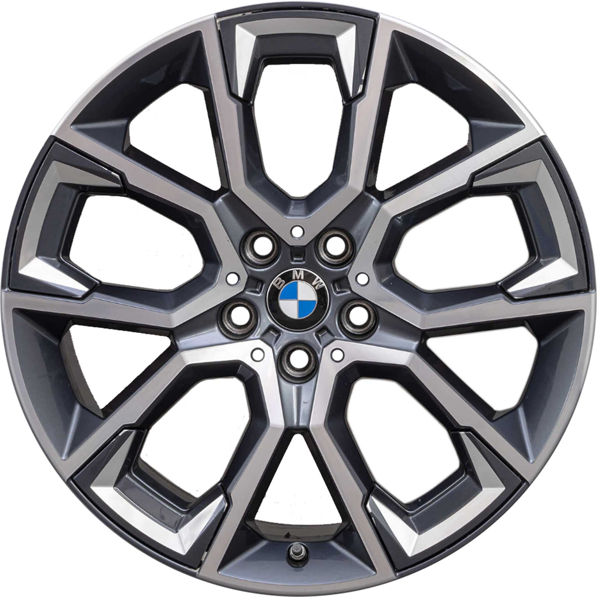 BMW 919M Gunmetal Grey with Bright Turned and Orange Inserts Alloy Wheel Product Image #1