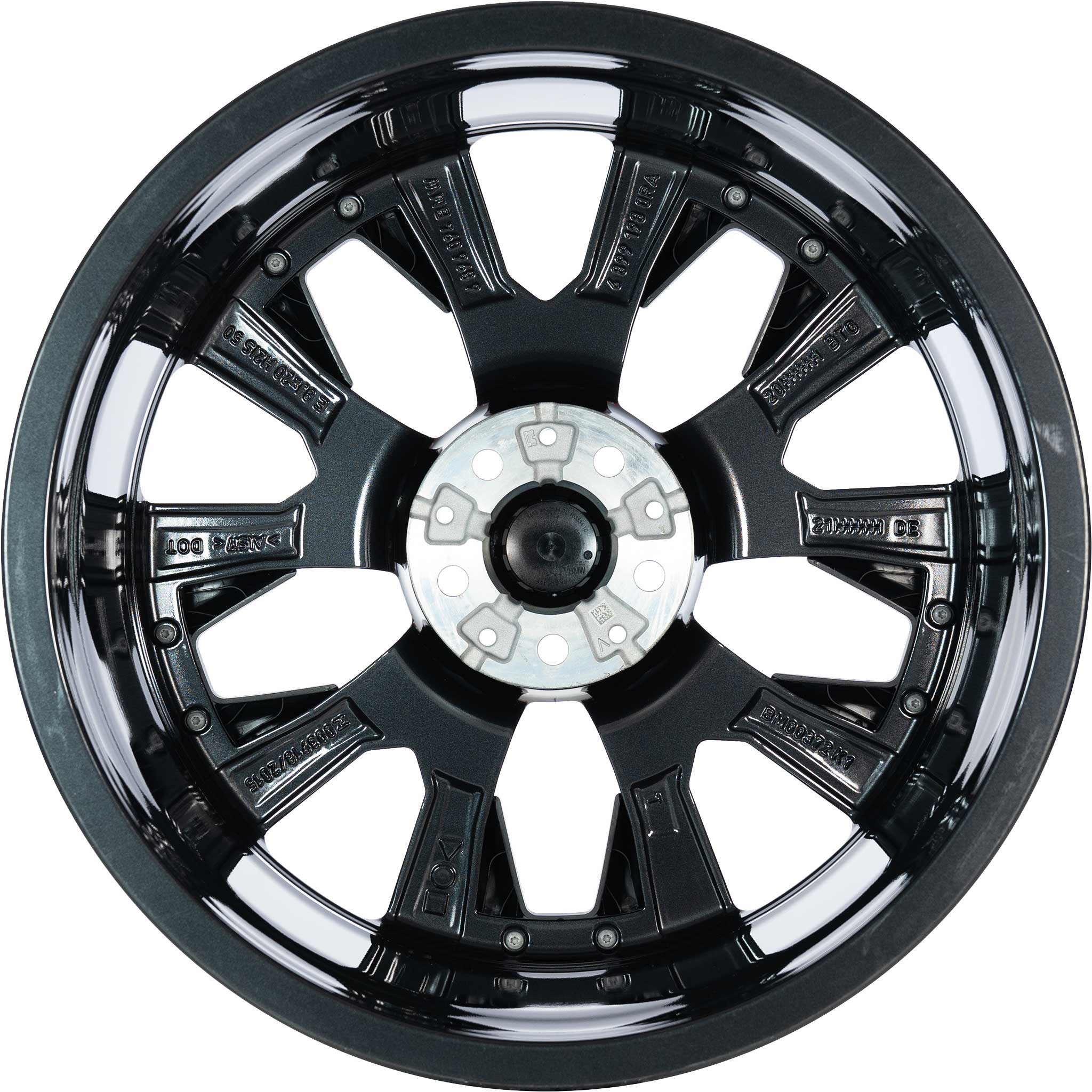 BMW 920M Midnight Grey with Bright Turned and Orange Inserts Alloy Wheel Product Image #3