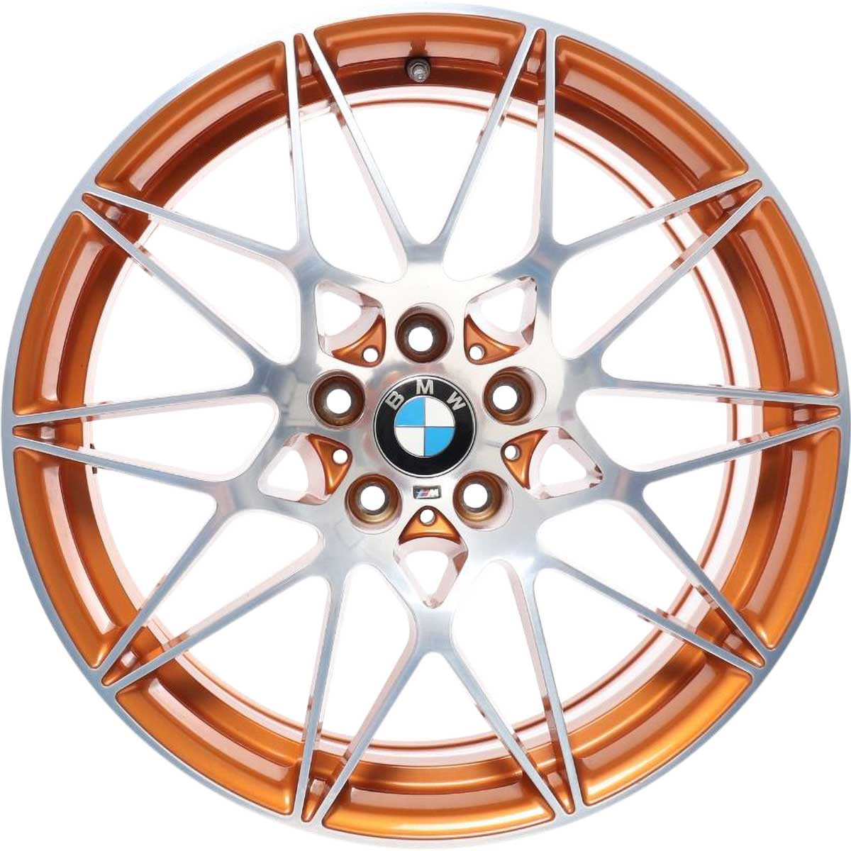 BMW 666M Forged Orange with Bright Turned Alloy Wheel Product Image #1