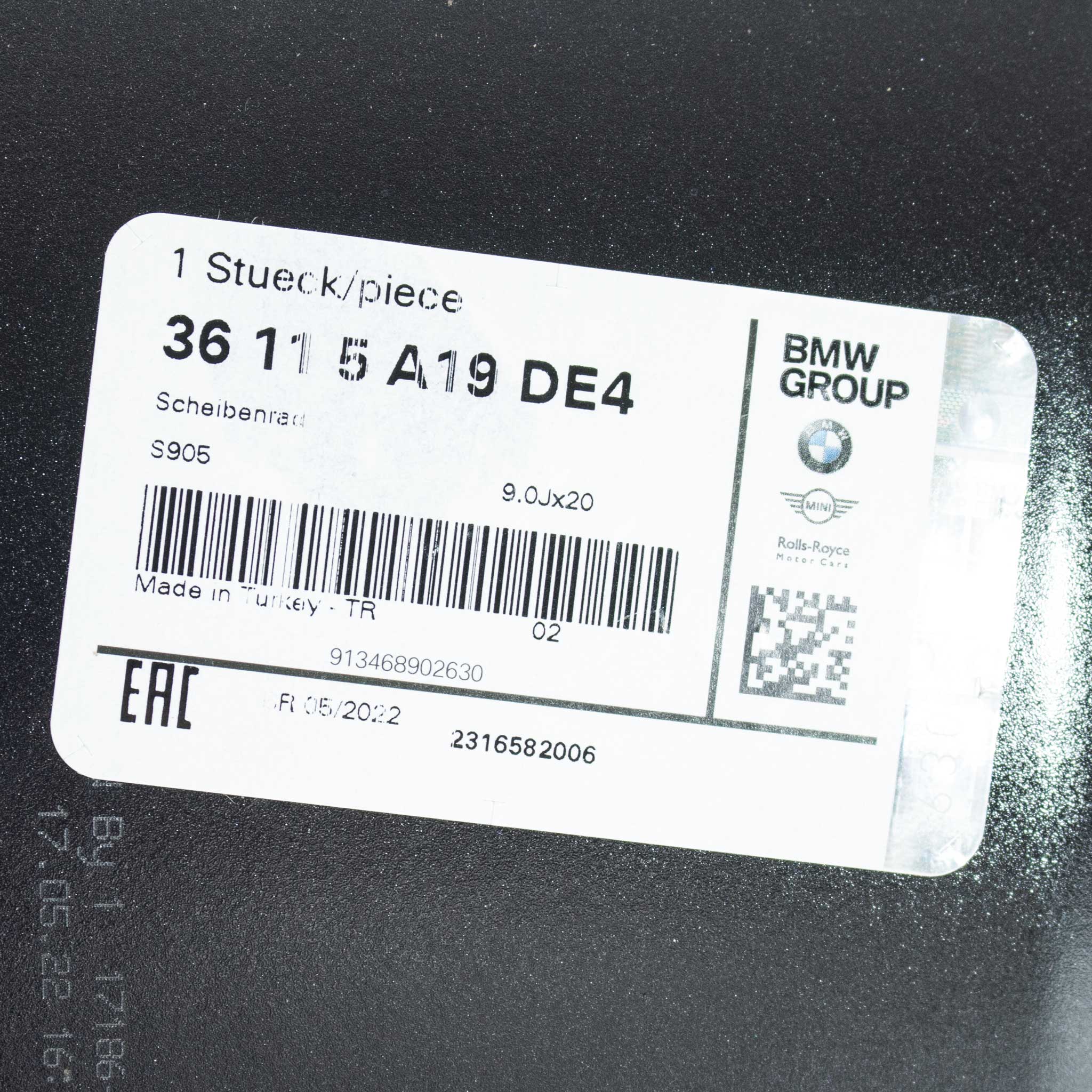 BMW 905 Midnight Grey Alloy Wheel Product Image #5