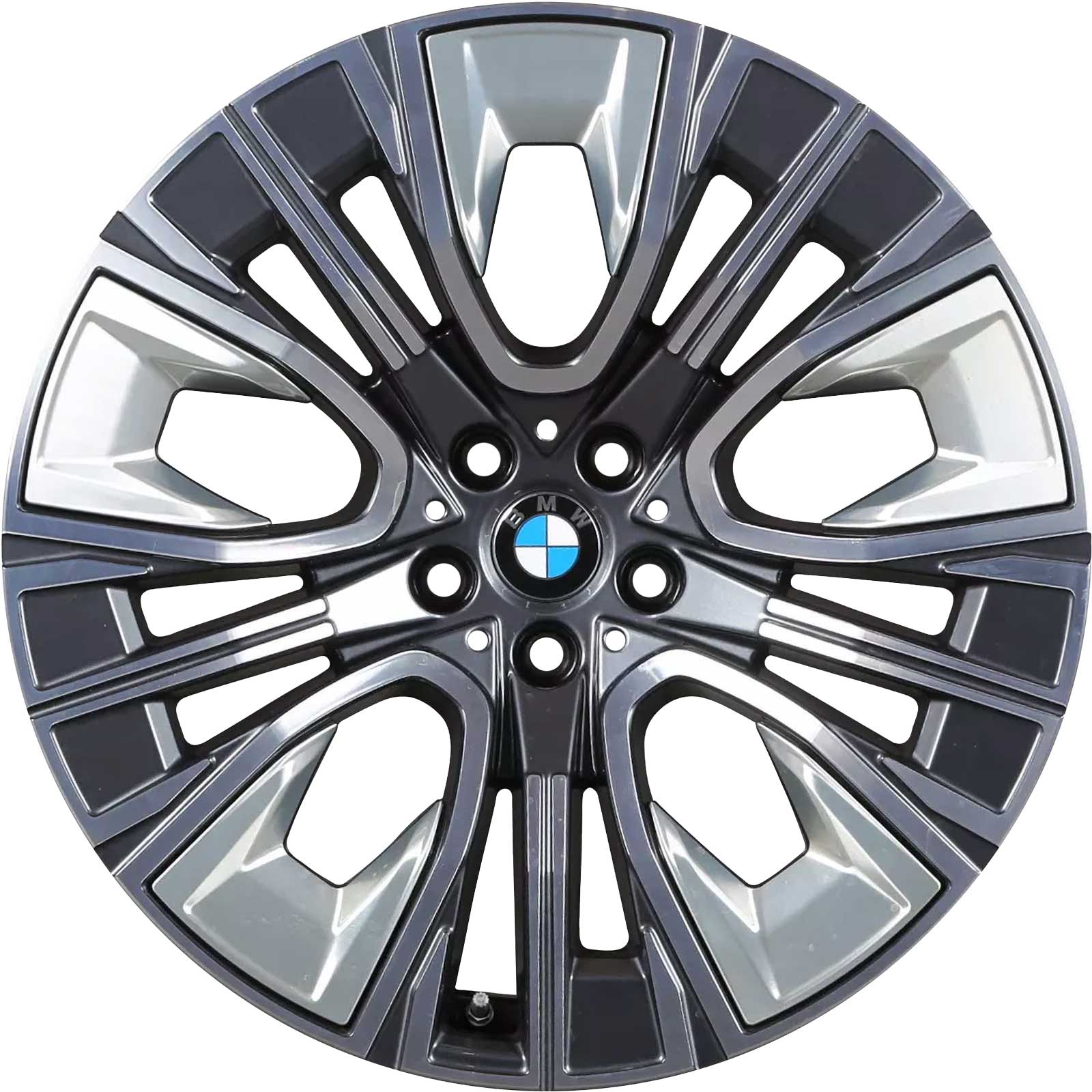BMW 906 Gunmetal Grey with Bright Turned and Silver Inserts Alloy Wheel Product Image #1