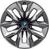 BMW 910I Gunmetal Grey with Bright Turned and Silver Inserts Wheel Img 1