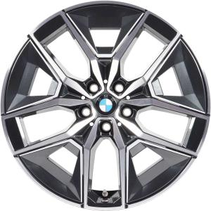 BMW 936M Midnight Grey with Bright Turned Alloy Wheel for BMW 5 Series G61 - Sizes 19in