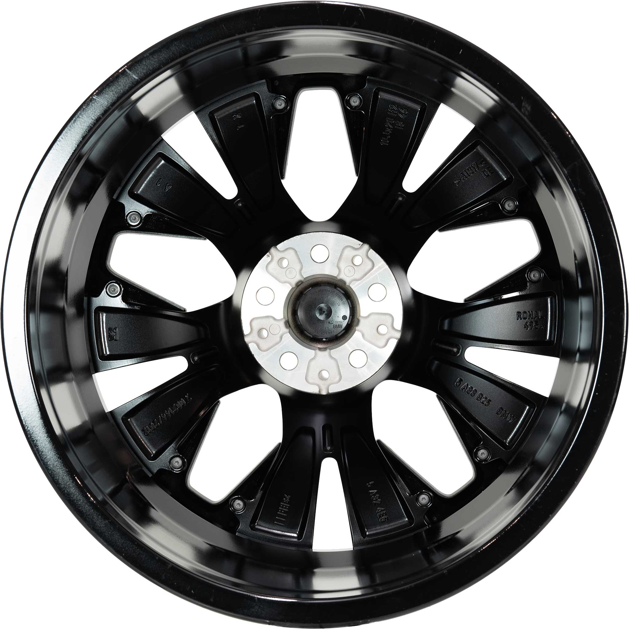 BMW 937 Jet Black Solid with Bright Turned Alloy Wheel Product Image #3