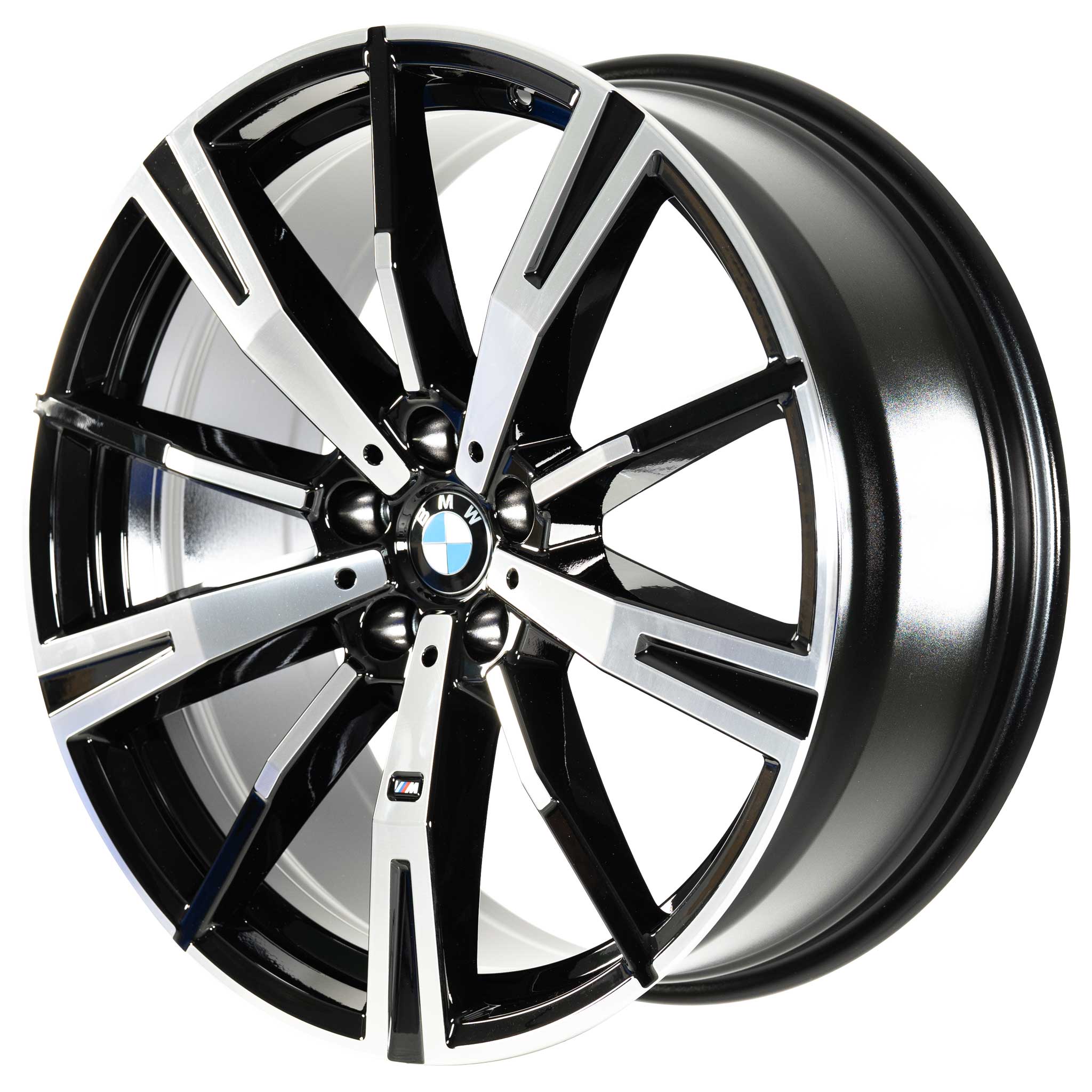 BMW 938M Jet Black Solid with Bright Turned Alloy Wheel Product Image #2